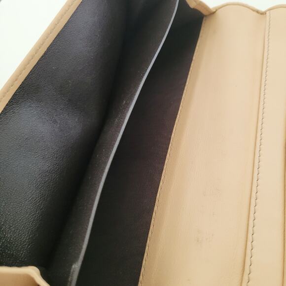 GUCCI D-Ring Abbey Clutch Wallet Large Monogram Bifold Beige Tan Vintage Designe - Picture 5 of 12